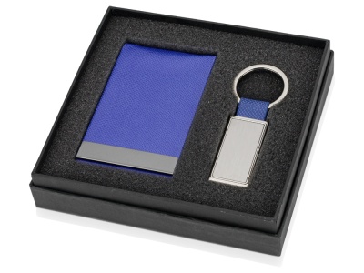 Набор Лонгвью: визитница, брелок, синий Набор Лонгвью: визитница, брелок, синий