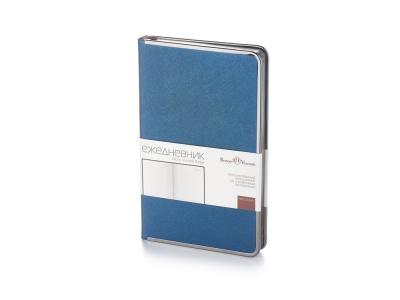 Ежедневник А5 недатированный Bridge, синий/серебристый Ежедневник А5 недатированный Bridge, синий/серебристый