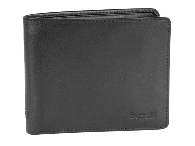 Портмоне BUGATTI Primo, чёрное, натуральная воловья кожа, 11х1,5х9 см Портмоне BUGATTI Primo, чёрное, натуральная воловья кожа, 11х1,5х9 см