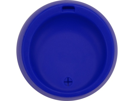 Стеклянный стакан Monday с силиконовой крышкой и манжетой, 350мл, синий