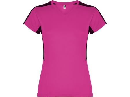 Футболка Suzuka женская, яркая фуксия /черный