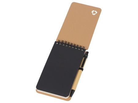 Набор канцелярский с блокнотом и ручкой Masai, черный Набор канцелярский с блокнотом и ручкой Masai, черный