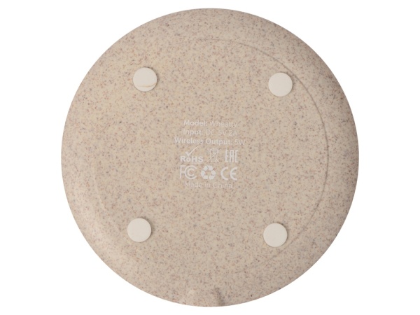 Беспроводное зарядное устройство Wheatty из пшеничной соломы, 5W