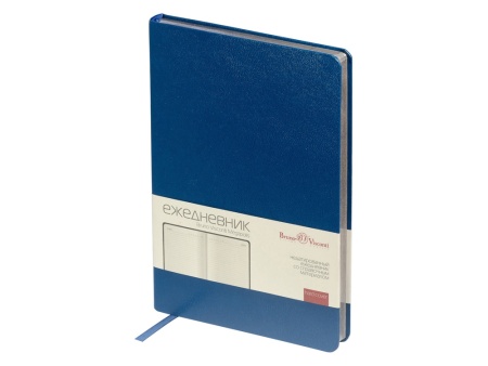 Ежедневник недатированный А5 Megapolis, синий (серебряный обрез) Ежедневник недатированный А5 Megapolis, синий (серебряный обрез)