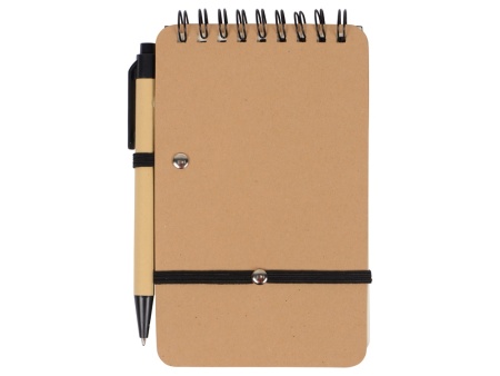 Набор канцелярский с блокнотом и ручкой Masai, черный Набор канцелярский с блокнотом и ручкой Masai, черный