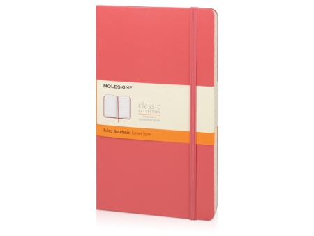 Записная книжка Moleskine Classic (в линейку) в твердой обложке, Large (13х21см), розовый Записная книжка Moleskine Classic (в линейку) в твердой обложке, Large (13х21см), розовый