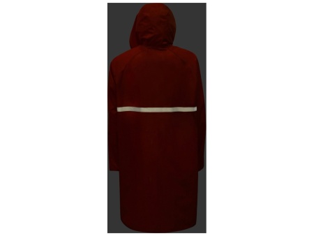 Длиный дождевик Lanai  из полиэстера со светоотражающей тесьмой, красный Длиный дождевик Lanai  из полиэстера со светоотражающей тесьмой, красный