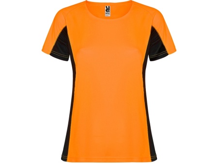 Футболка Shanghai женская, неоновый оранжевый/черный