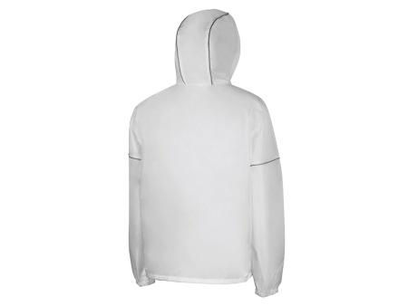 Короткий дождевик Tornado со светоотражающими элементами, белый Короткий дождевик Tornado со светоотражающими элементами, белый