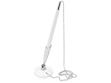 Ручка шариковая на подставке Холд, белый Ручка шариковая на подставке Холд, белый