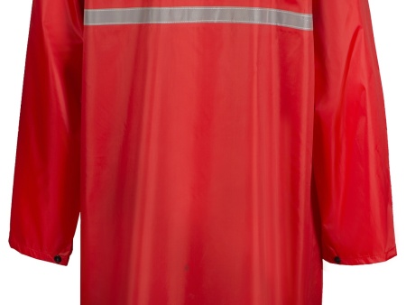 Длиный дождевик Lanai  из полиэстера со светоотражающей тесьмой, красный Длиный дождевик Lanai  из полиэстера со светоотражающей тесьмой, красный