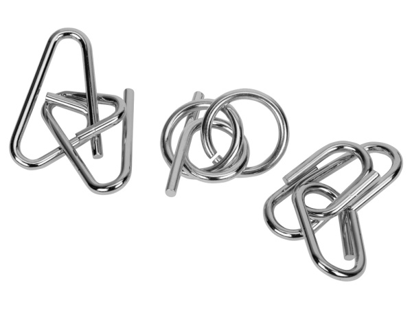 Набор из 3 металлических головоломок в мешочках Enigma Набор из 3 металлических головоломок в мешочках Enigma