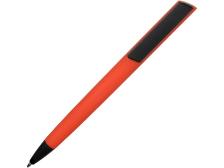 Ручка пластиковая soft-touch шариковая Taper, красный/черный Ручка пластиковая soft-touch шариковая Taper, красный/черный