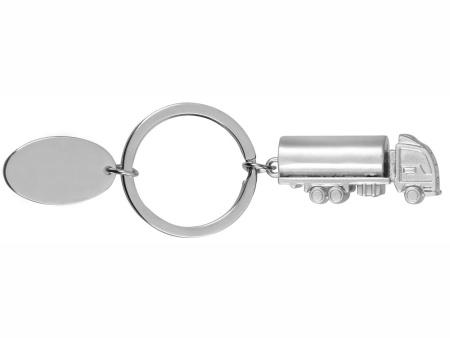 Брелок с шильдом, серебристый