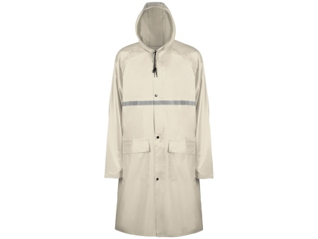 Длиный дождевик Lanai  из полиэстера со светоотражающей тесьмой, молочный Длиный дождевик Lanai  из полиэстера со светоотражающей тесьмой, молочный
