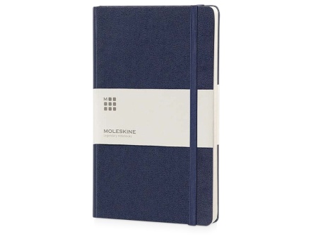 Записная книжка Moleskine Classic (в линейку) в твердой обложке, Pocket (9x14см), синий Записная книжка Moleskine Classic (в линейку) в твердой обложке, Pocket (9x14см), синий