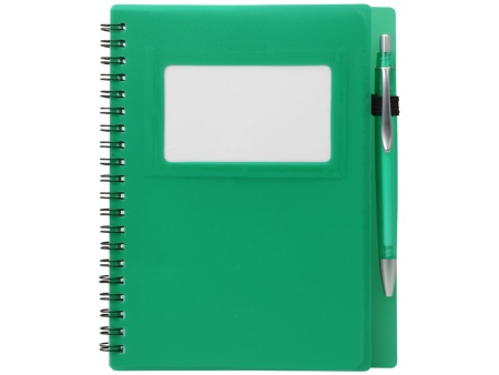 Блокнот Контакт с ручкой, зеленый Блокнот Контакт с ручкой, зеленый