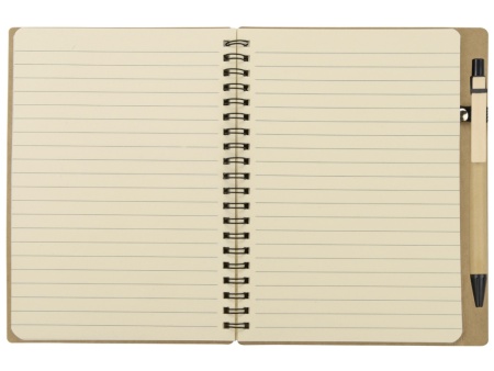 Блокнот Дейзи с ручкой, крафт/черный Блокнот Дейзи с ручкой, крафт/черный