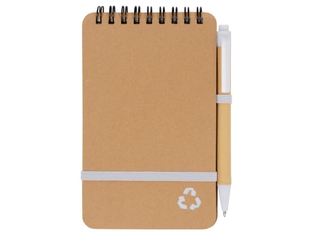 Набор канцелярский с блокнотом и ручкой Masai, белый Набор канцелярский с блокнотом и ручкой Masai, белый