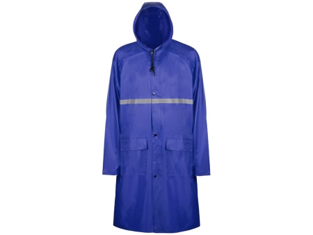 Длиный дождевик Lanai  из полиэстера со светоотражающей тесьмой, кл.синий Длиный дождевик Lanai  из полиэстера со светоотражающей тесьмой, кл.синий