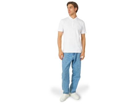 Поло с эластаном Chicago, 200гр пике L, белый