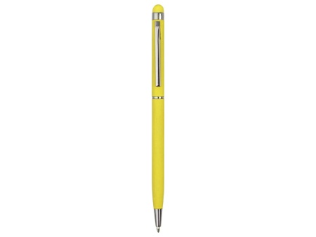 Ручка-стилус шариковая Jucy Soft с покрытием soft touch, желтый