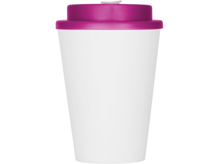 Пластиковый стакан Take away с двойными стенками и крышкой с силиконовым клапаном, 350 мл, белый/фуксия Пластиковый стакан Take away с двойными стенками и крышкой с силиконовым клапаном, 350 мл, белый/фуксия