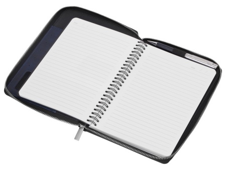 Бизнес-блокнот на молнии А5 Fabrizio с RFID защитой Бизнес-блокнот на молнии А5 Fabrizio с RFID защитой