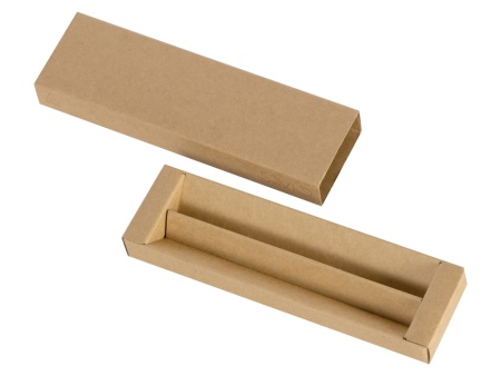 Футляр для 2 ручек из переработанного картона Recycard, натуральный Футляр для 2 ручек из переработанного картона Recycard, натуральный