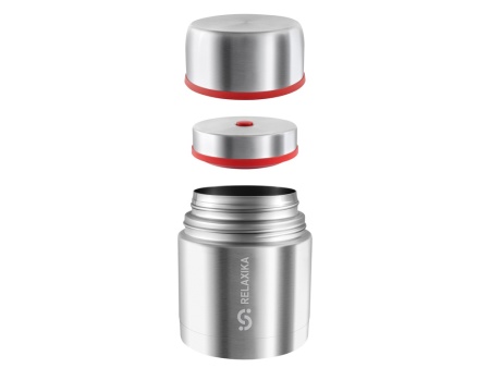 Термос для еды Relaxika 301 в чехле, 500 мл, стальной