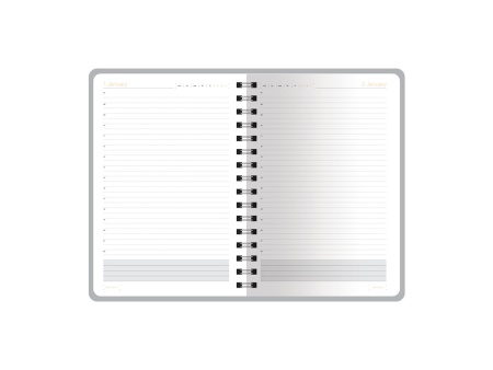 Ежедневник полудатированный А5 Orbit, черный