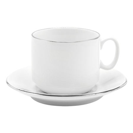 Чайная пара фарфоровая 220см³ "экспресс" "Платиновый" (7С1344Ф34) в коробке