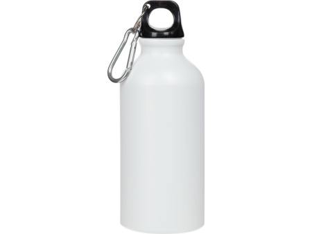 Матовая спортивная бутылка Hip S с карабином и объемом 400 мл, белый