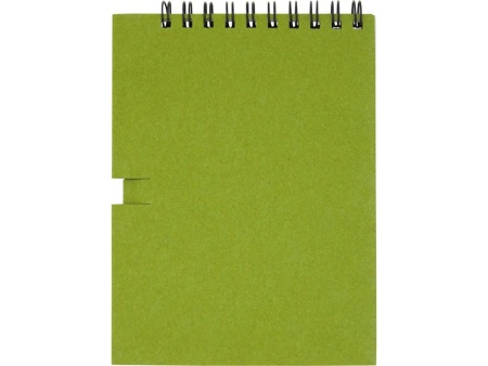 Блокнот Luciano Eco на пружине, с карандашом, маленький, зеленый Блокнот Luciano Eco на пружине, с карандашом, маленький, зеленый