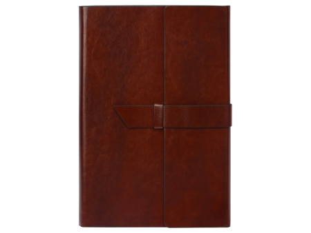 Бизнес-блокнот А5 с клапаном Fabrizio, 80 листов, коричневый Бизнес-блокнот А5 с клапаном Fabrizio, 80 листов, коричневый