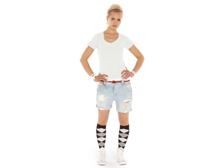 Футболка Heavy Super Club женская с V-образным вырезом, белый