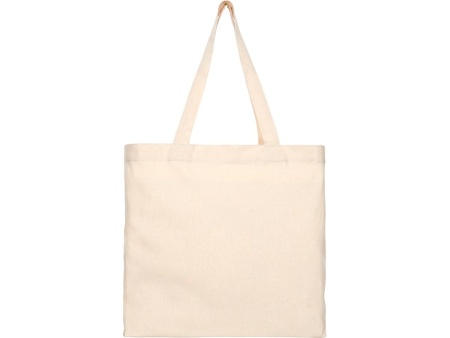 Эко-сумка Pheebs с клинчиком, изготовленая из переработанного хлопка, плотность 210 г/м2, natural