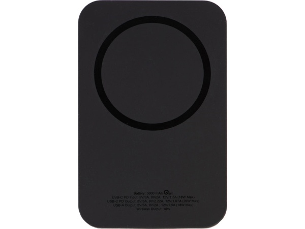 Магнитный беспроводной внешний аккумулятор с быстрой зарядкой QC/PD 20 Вт MagnetIQ, 5000 mAh