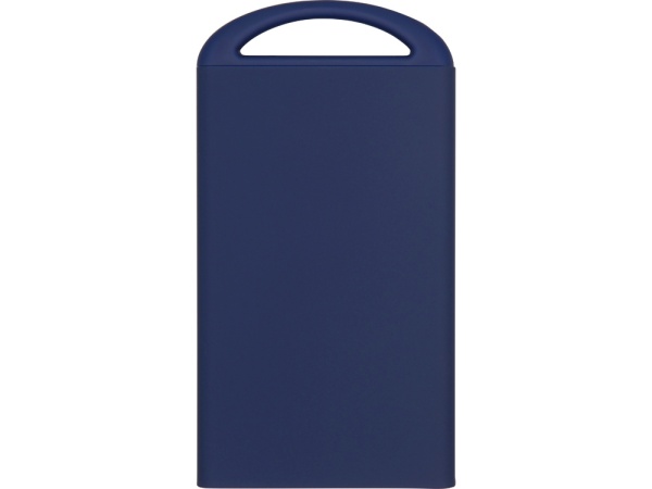 Портативное зарядное устройство Shine с зеркальной гравировкой, 4000 mAh, темно-синий