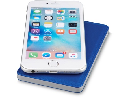 Phase Беспроводной внешний аккумулятор имеет емкость 3000 мА/ч, синий