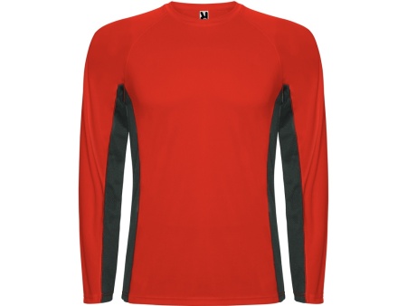 Футболка Shanghai  мужская с длинным рукавом, красный/графитовый