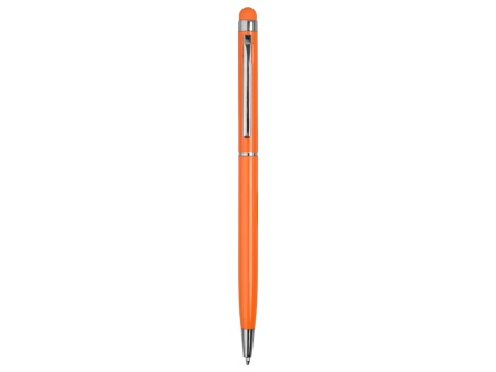 Ручка-стилус металлическая шариковая Jucy, оранжевый