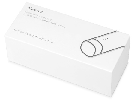 Портативное зарядное устройство Мьюзик, 5200 mAh, синий