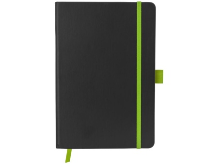 Блокнот Color edge A5, черный/лайм Блокнот Color edge A5, черный/лайм