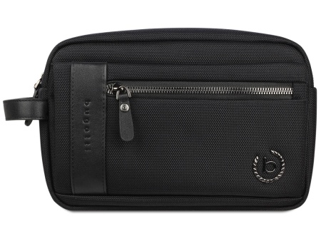 Несессер мужской BUGATTI Nero, чёрный, нейлон 1680D/кожа, 24х7,5х16 см Несессер мужской BUGATTI Nero, чёрный, нейлон 1680D/кожа, 24х7,5х16 см