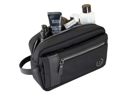 Несессер мужской BUGATTI Nero, чёрный, нейлон 1680D/кожа, 24х7,5х16 см Несессер мужской BUGATTI Nero, чёрный, нейлон 1680D/кожа, 24х7,5х16 см