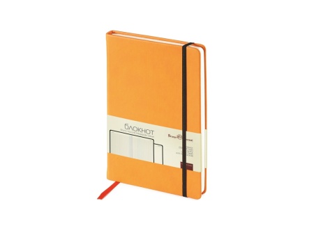 Блокнот А5 Megapolis Velvet на резинке, оранжевый Блокнот А5 Megapolis Velvet на резинке, оранжевый