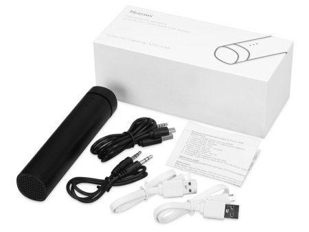 Портативное зарядное устройство Мьюзик, 5200 mAh, черный