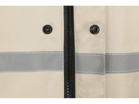 Длиный дождевик Lanai  из полиэстера со светоотражающей тесьмой, молочный Длиный дождевик Lanai  из полиэстера со светоотражающей тесьмой, молочный