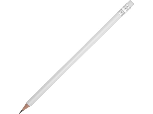 Карандаш чернографитовый трехгранный Графит 3D, белый Карандаш чернографитовый трехгранный Графит 3D, белый